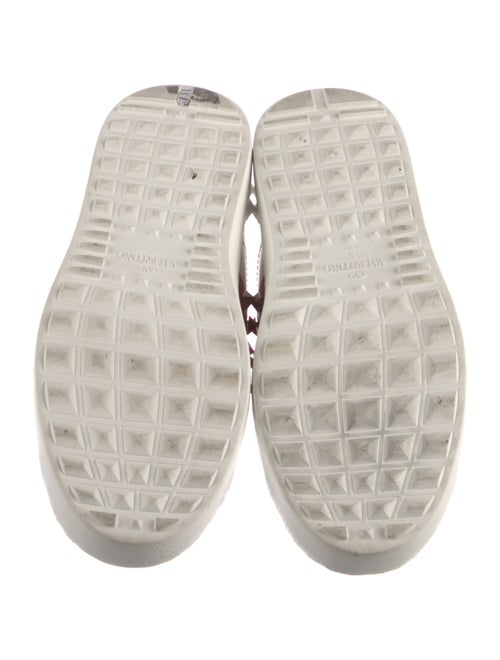 Valentino Rockstud Accents Leather Sneakers