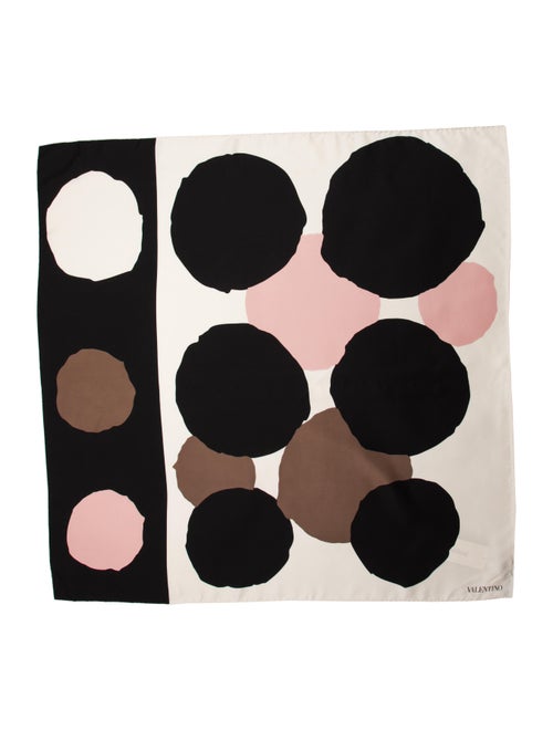 Valentino Silk Polka Dot Print Scarf