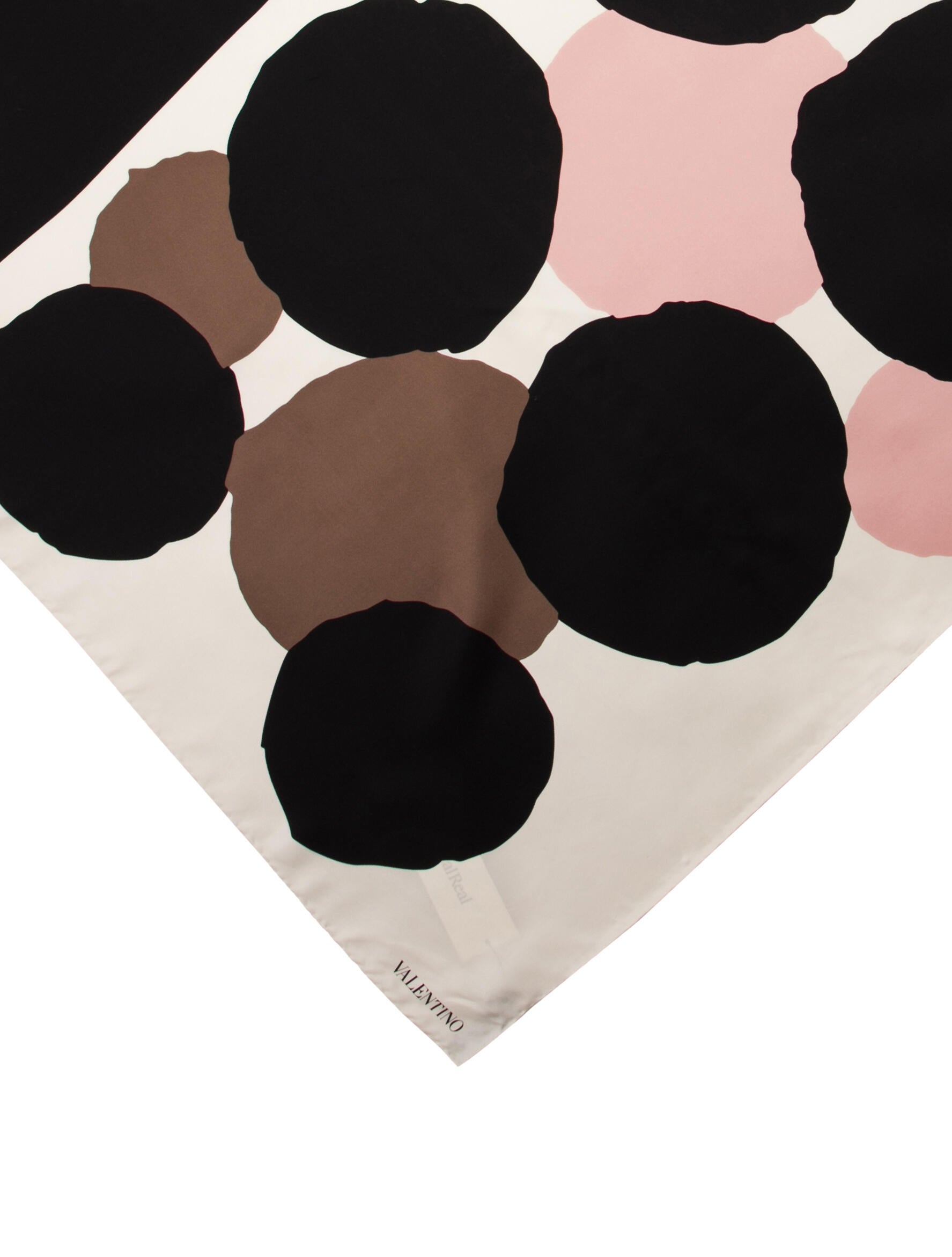 Valentino Silk Polka Dot Print Scarf