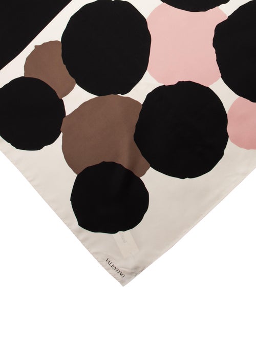 Valentino Silk Polka Dot Print Scarf