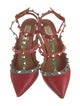 Valentino Rockstud Accents Leather T-Strap Pumps