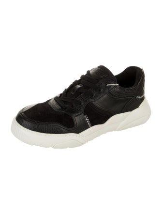 Valentino Rockstud Accents Leather Sneakers