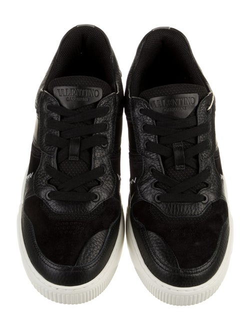 Valentino Rockstud Accents Leather Sneakers