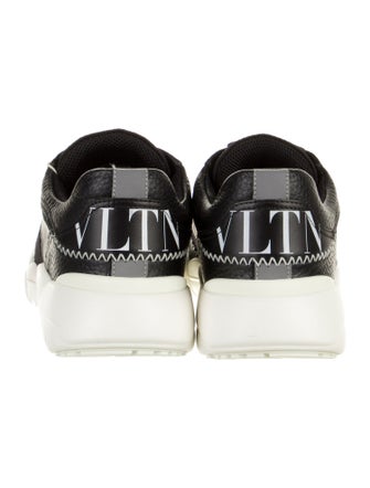 Valentino Rockstud Accents Leather Sneakers