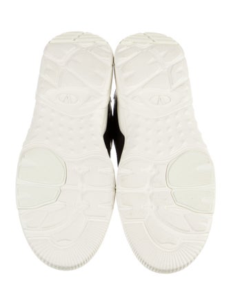 Valentino Rockstud Accents Leather Sneakers