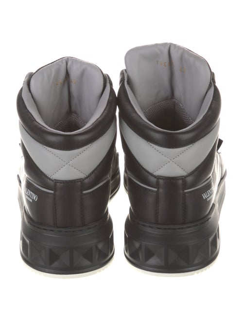 Valentino Rockstud Accents Leather Sneakers