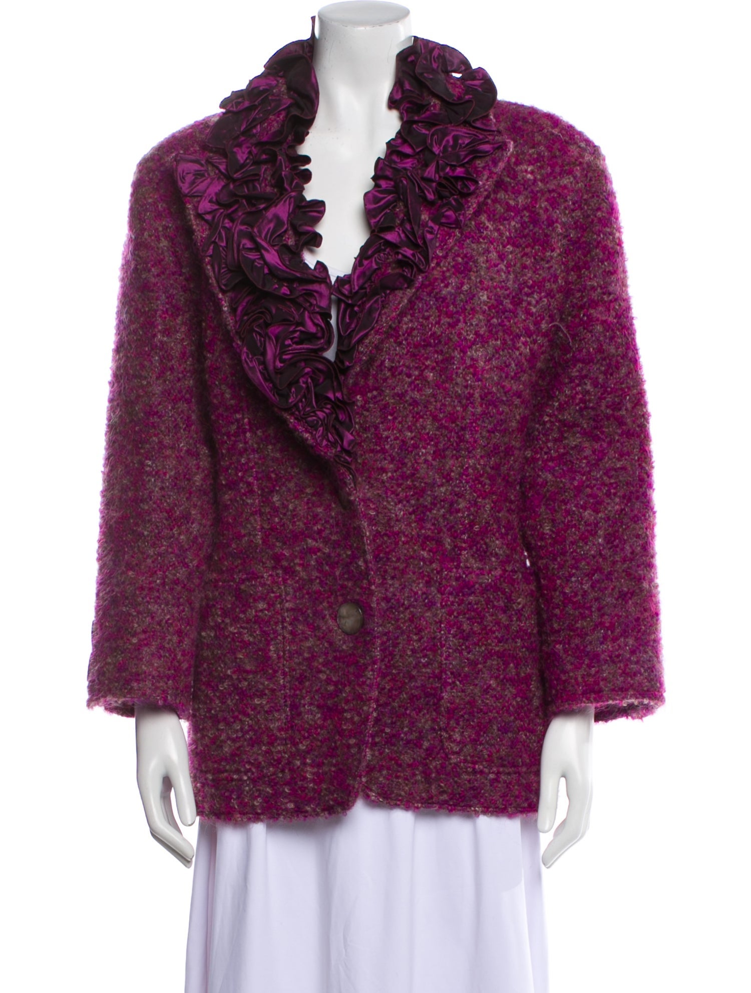 Valentino Vintage 1980's Faux Fur Jacket