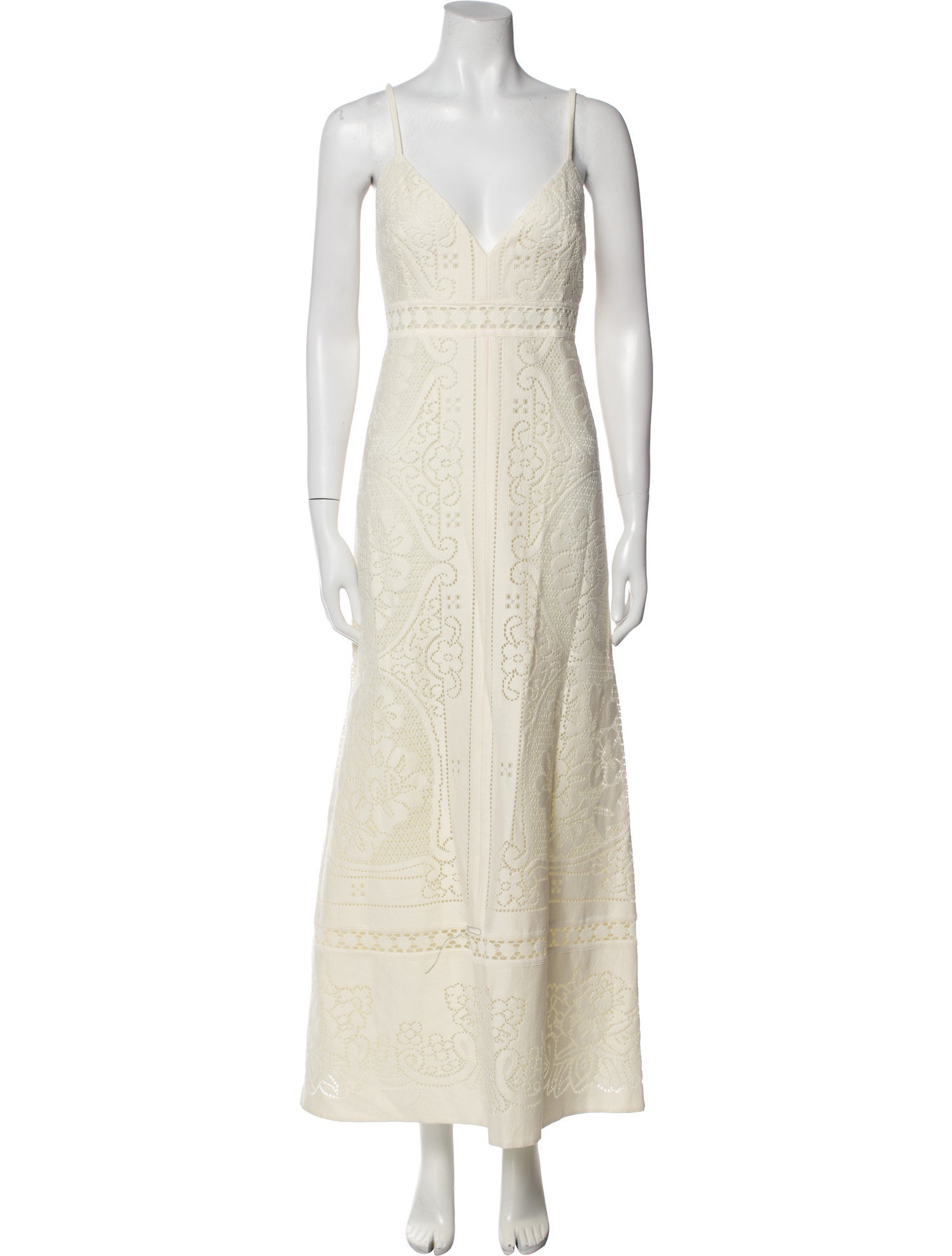 Valentino Lace Pattern Long Dress