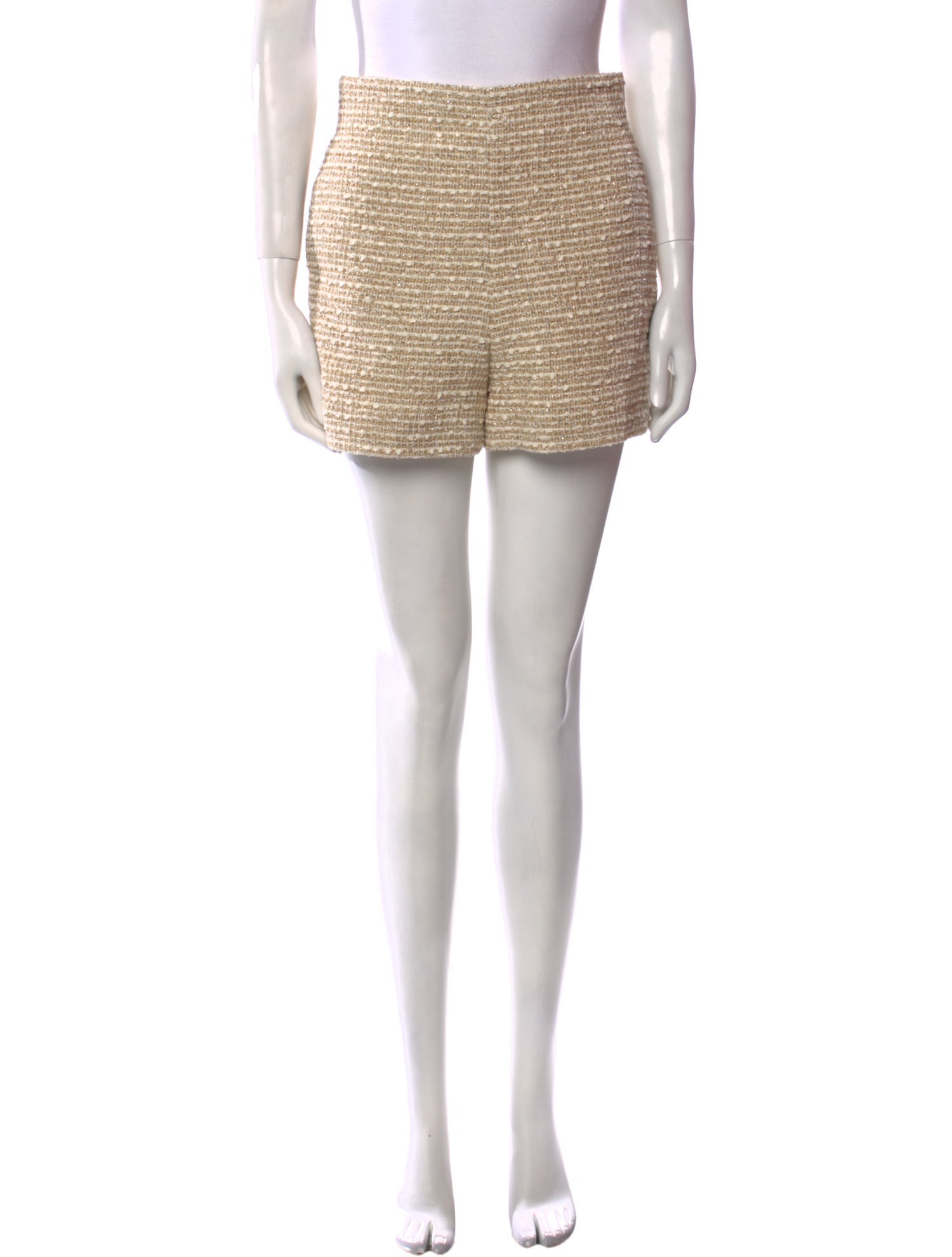 Valentino Tweed Pattern Mini Shorts