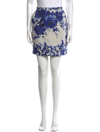 Valentino Floral Print Mini Skirt