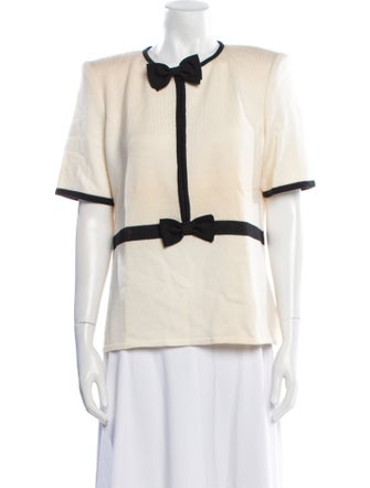 Valentino Wool Crew Neck Blouse