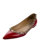 Valentino Rockstud Accents Patent Leather Flats