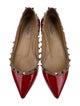 Valentino Rockstud Accents Patent Leather Flats