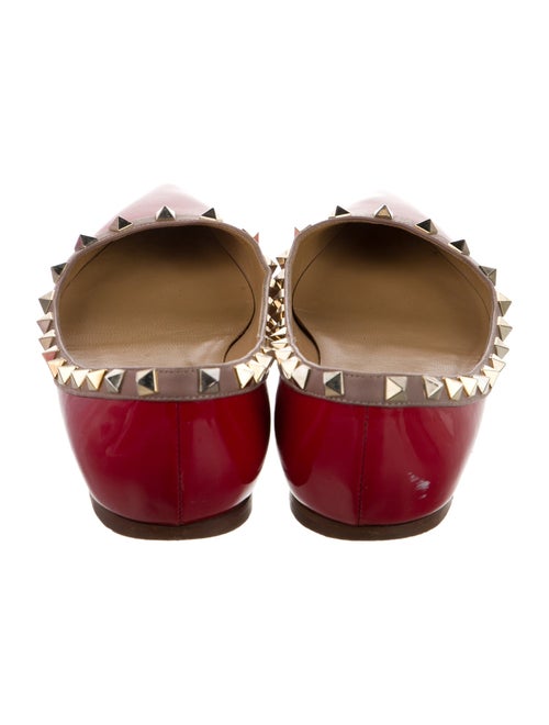 Valentino Rockstud Accents Patent Leather Flats