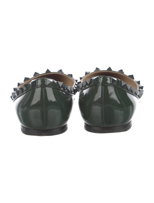 Valentino Rockstud Accents Patent Leather Ballet Flats