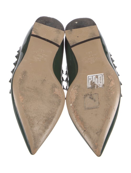 Valentino Rockstud Accents Patent Leather Ballet Flats