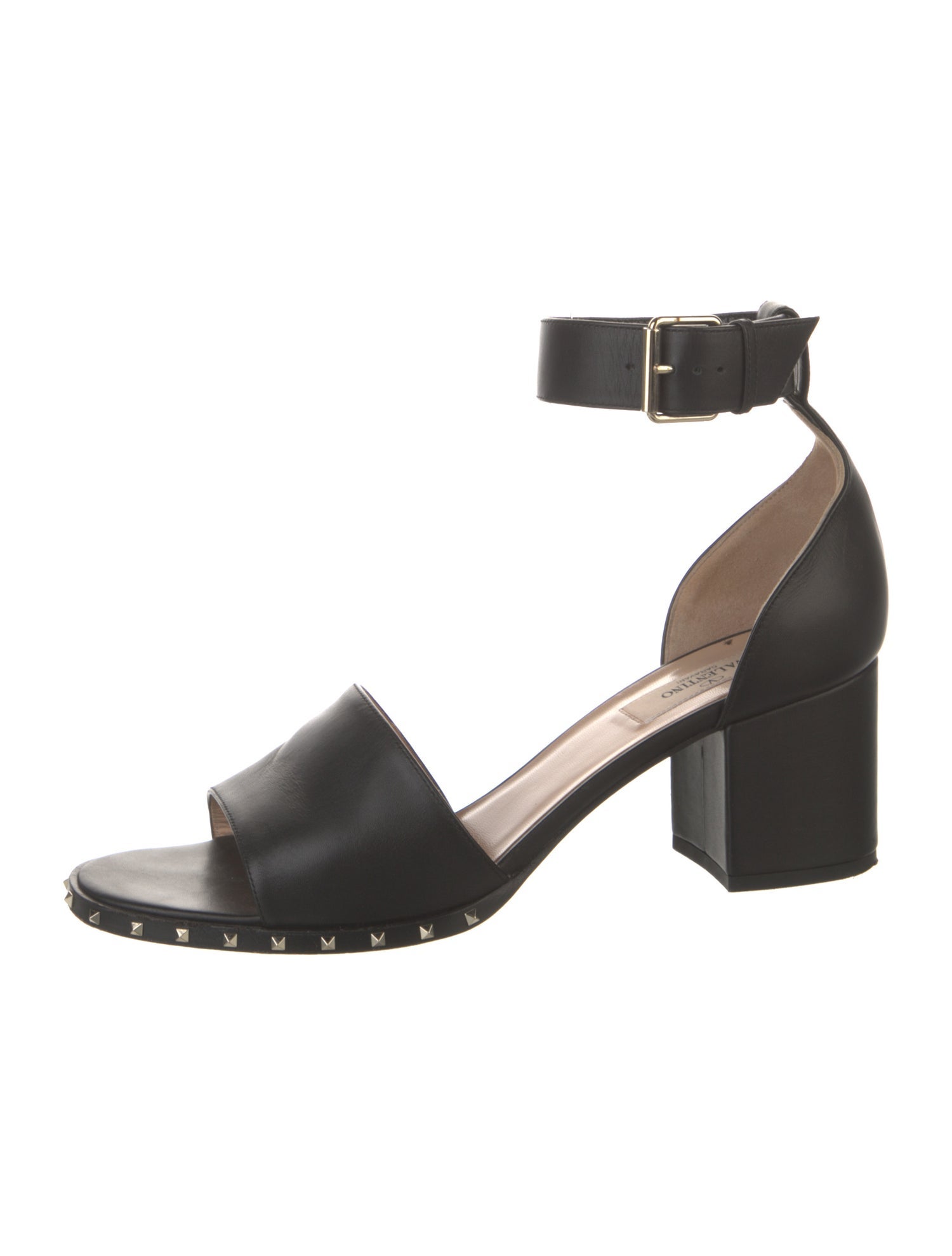 Valentino Rockstud Accents Leather Sandals