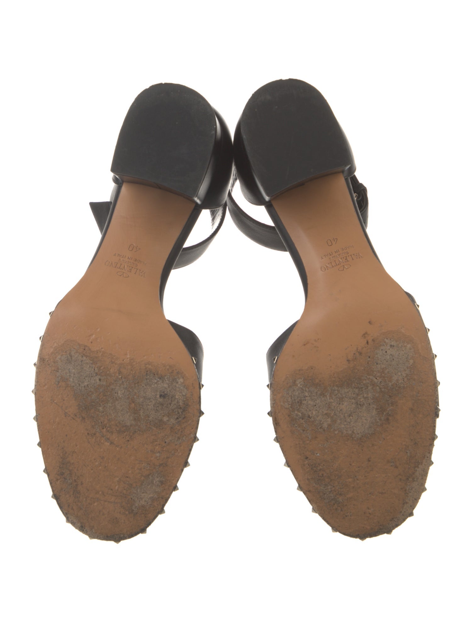 Valentino Rockstud Accents Leather Sandals