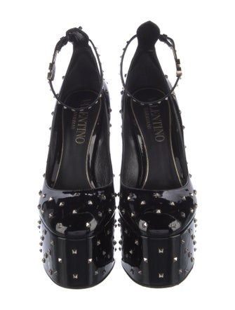 Valentino Rockstud Accents Patent Leather Pumps