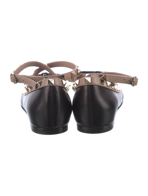 Valentino Rockstud Accents Leather Ballet Flats