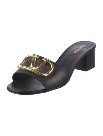 Valentino Leather Slides