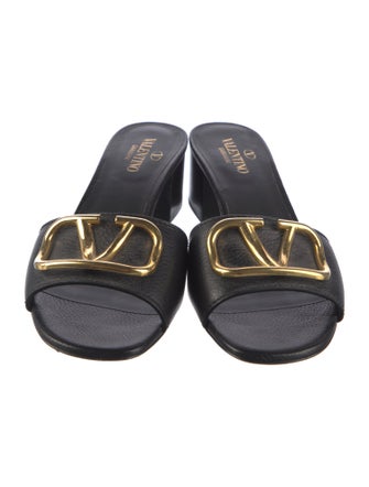 Valentino Leather Slides