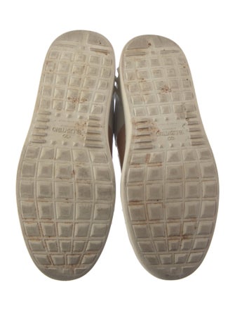 Valentino Rockstud Accents Leather Sneakers