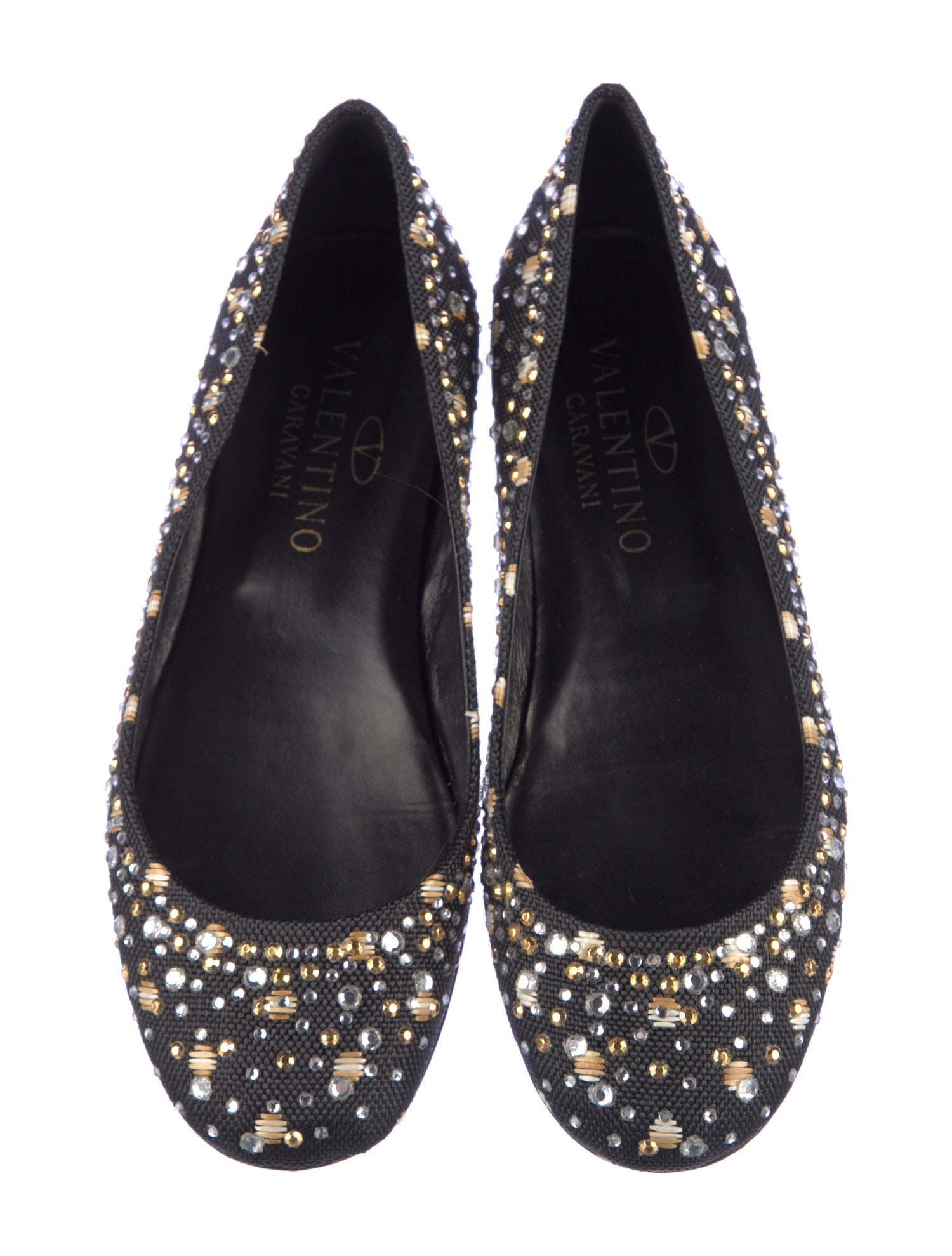 Valentino Canvas Printed Flats