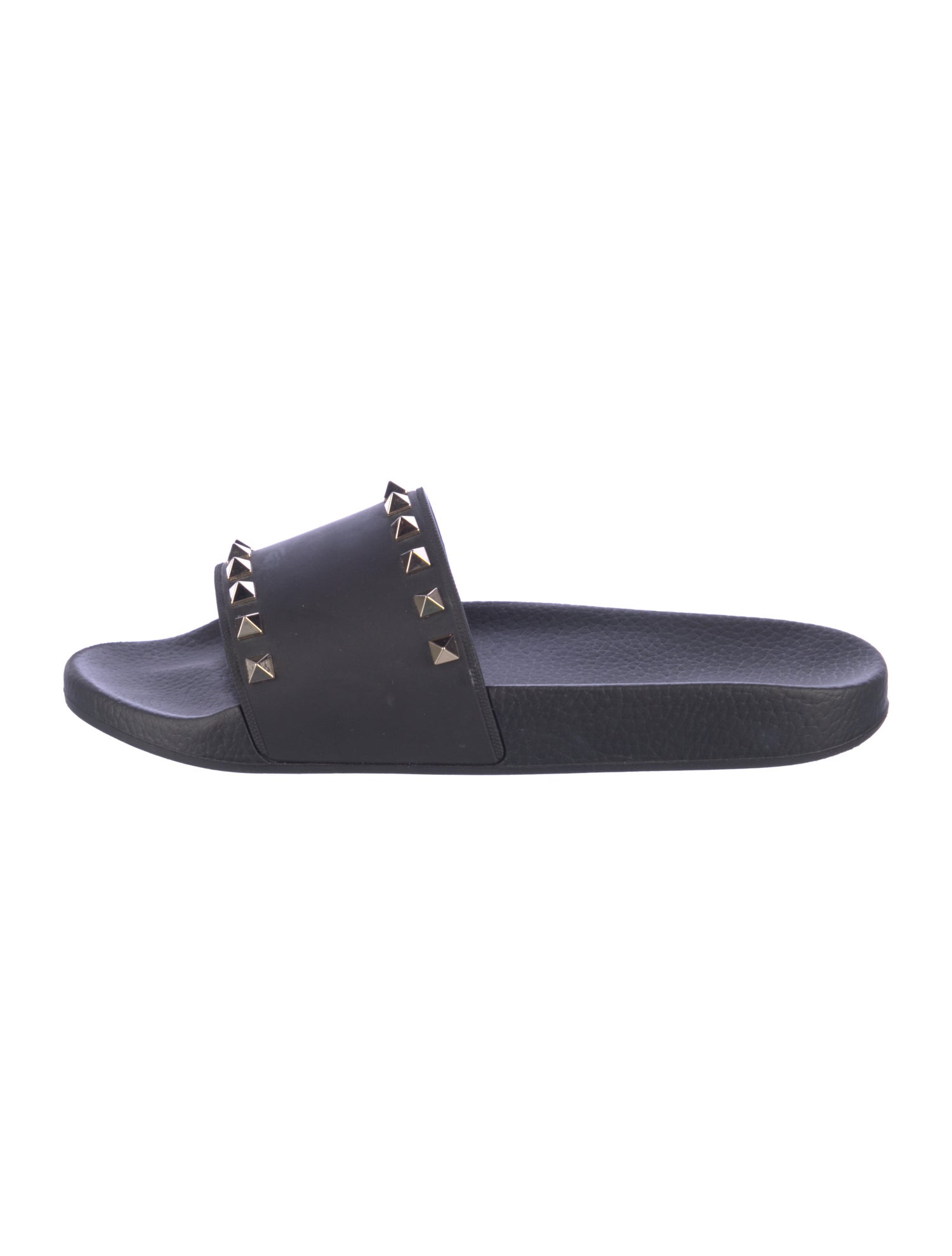 Valentino Rockstud Accents Rubber Slides