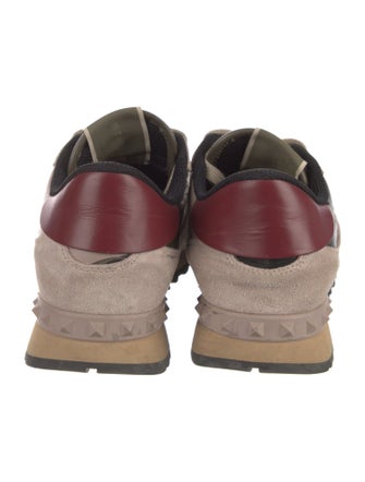 Valentino Rockstud Accents Leather Sneakers
