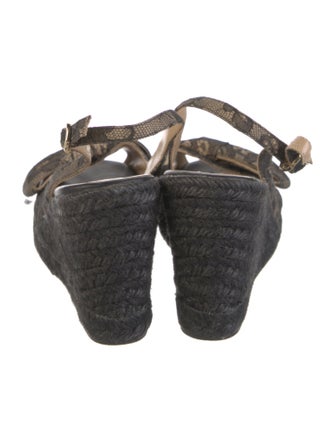 Valentino Lace Bow Accents Espadrilles