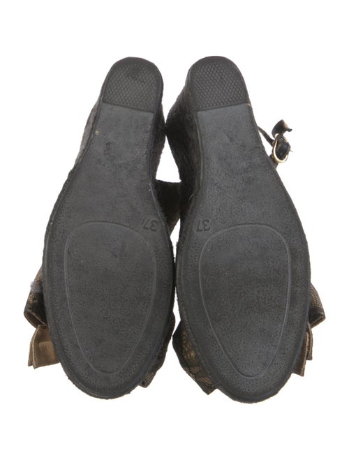 Valentino Lace Bow Accents Espadrilles