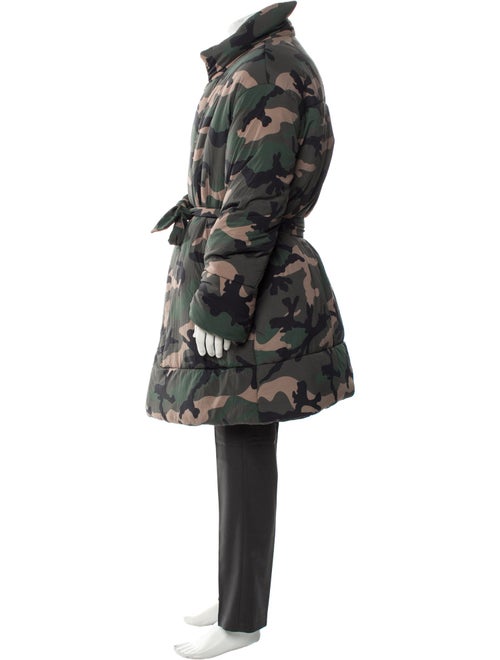 Valentino Camouflage Print Parka