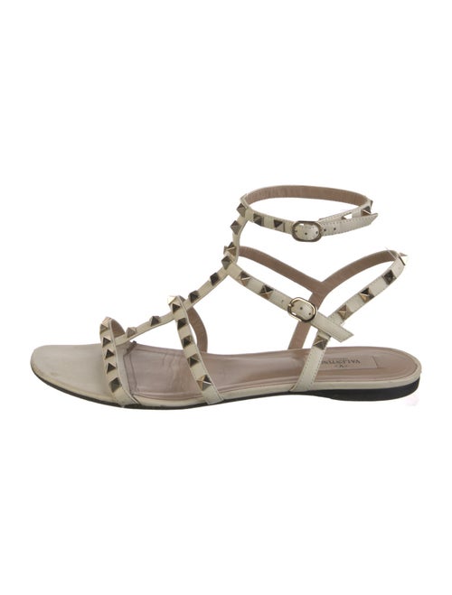 Valentino Rockstud Accents Leather Gladiator Sandals