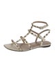 Valentino Rockstud Accents Leather Gladiator Sandals