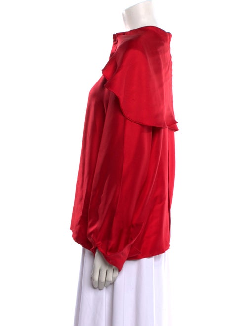 Valentino Satin Long Sleeve Blouse
