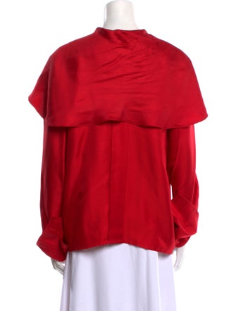 Valentino Satin Long Sleeve Blouse