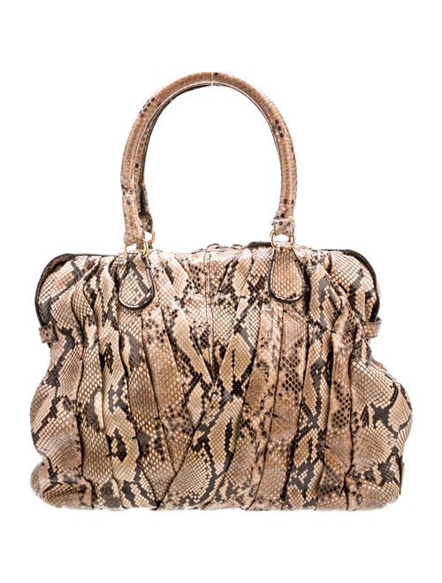 Valentino Snakeskin Top Handle Bag