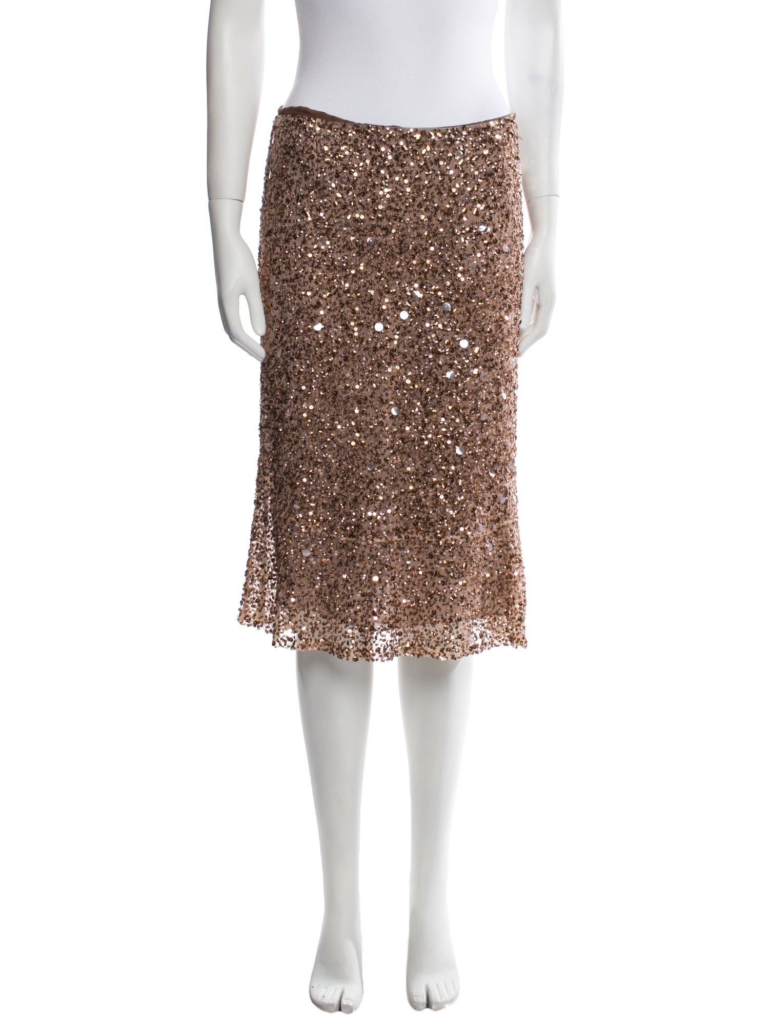 Valentino Sequin Knee-Length Skirt