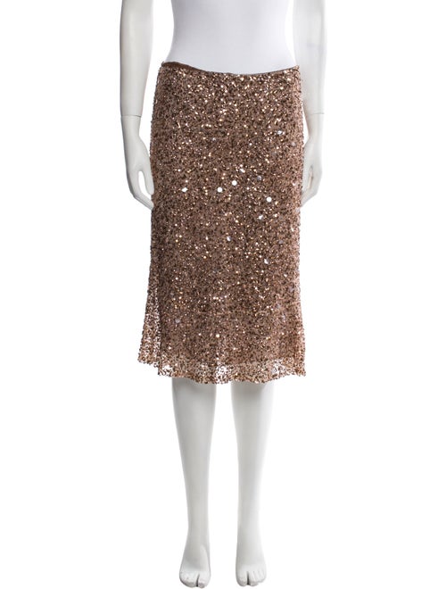 Valentino Sequin Knee-Length Skirt