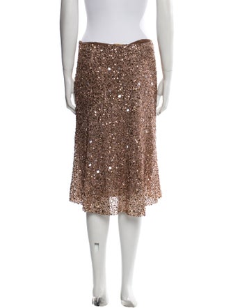 Valentino Sequin Knee-Length Skirt