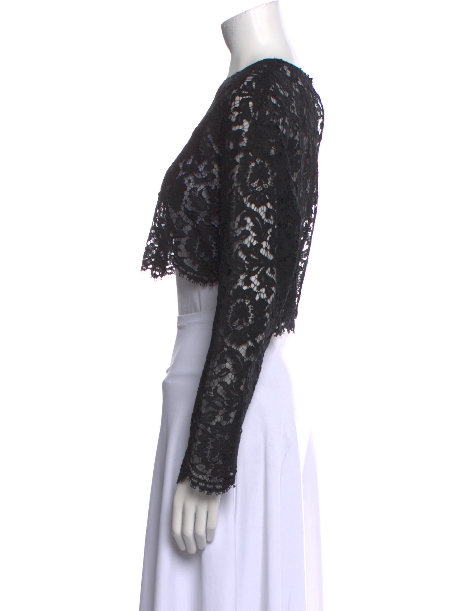 Valentino Lace Lace Pattern Crop Top