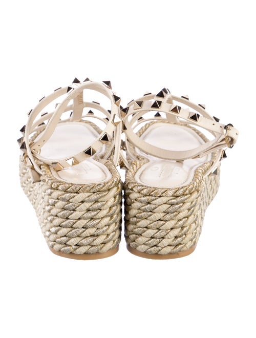 Valentino Rockstud Accents Leather Espadrilles