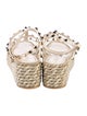 Valentino Rockstud Accents Leather Espadrilles