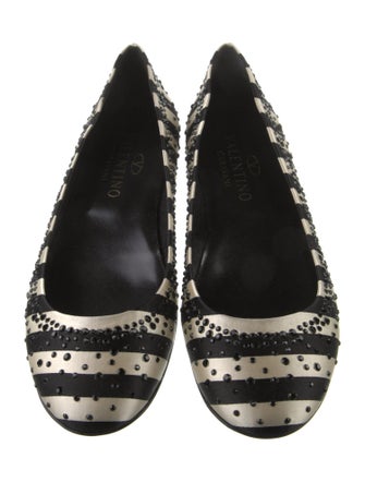 Valentino Satin Printed Ballet Flats
