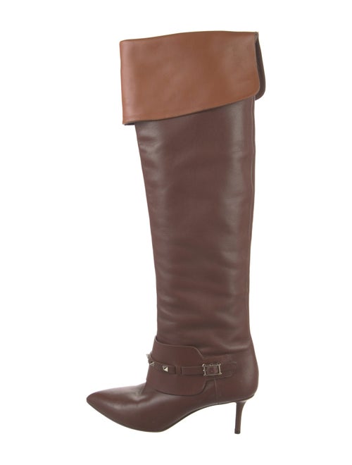 Valentino Rockstud Accents Leather Boots