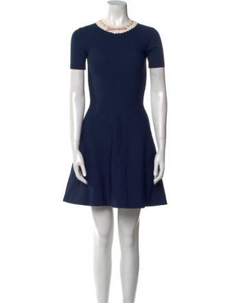 Valentino Crew Neck Mini Dress