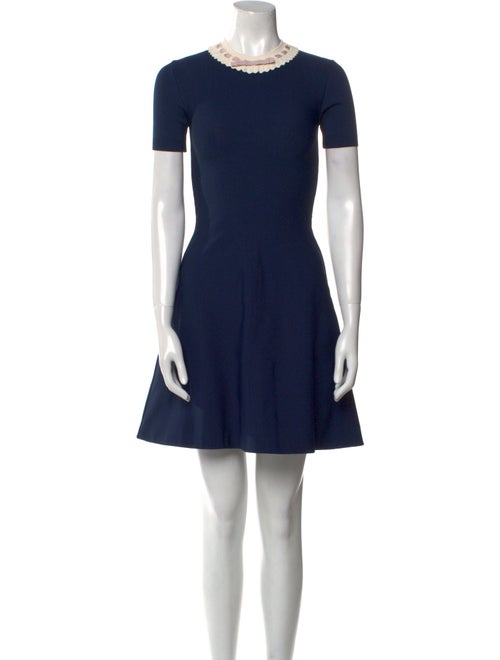 Valentino Crew Neck Mini Dress