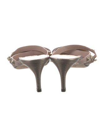 Valentino Rockstud Accents Leather Mules