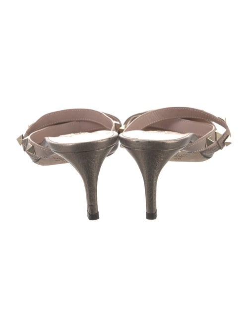 Valentino Rockstud Accents Leather Mules
